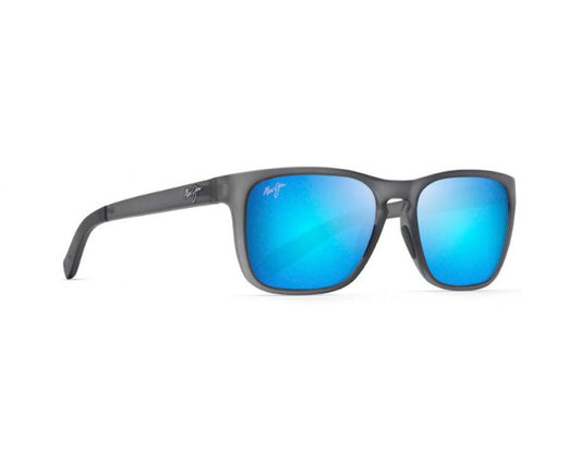 MAUI JIM LONGITUDE 51mm Matte Translucent Gray with Blue Hawaii 762 SUNGLASSES