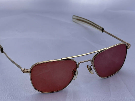 Vintage American Optical Aviator Rare Red/Orange Lens See Description For More Info