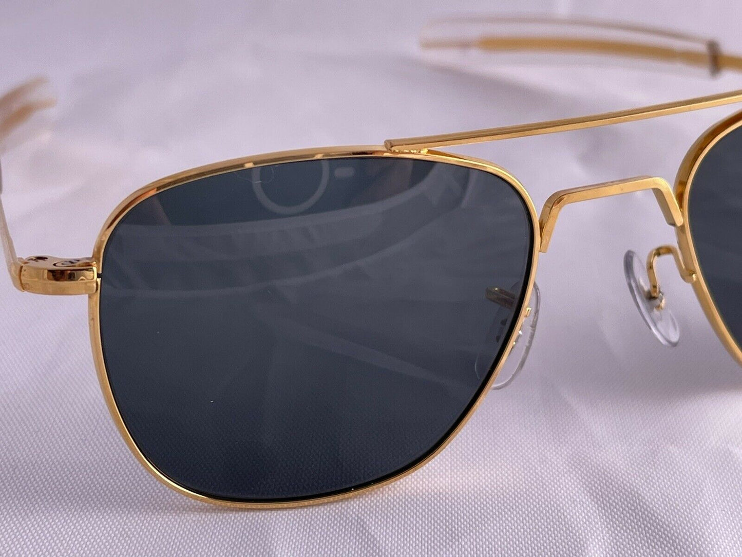 Vintage Randolph Engineering Aviator 52mm 23K Gold 1990s NOS New Glass Lenses