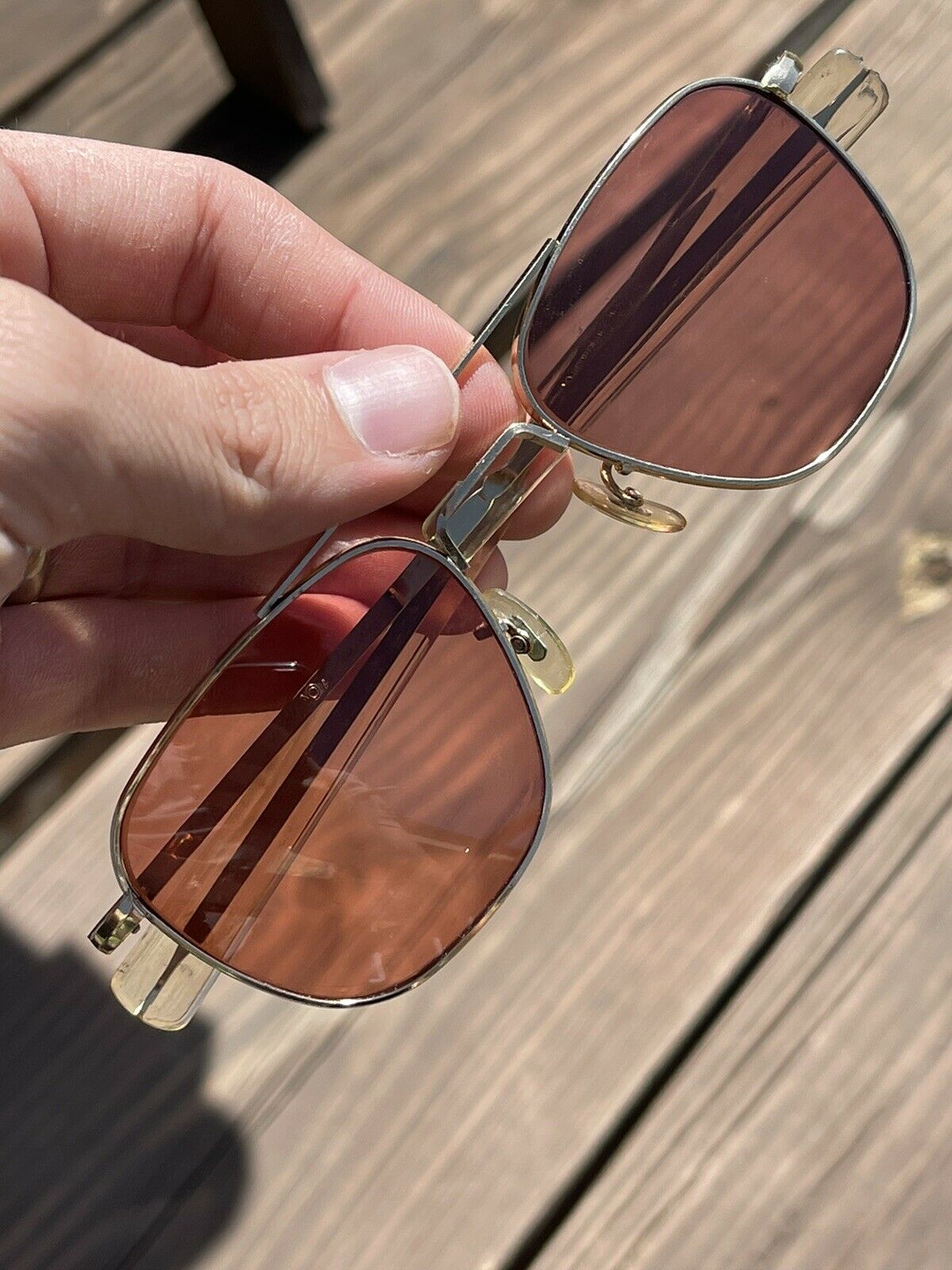 Vintage American Optical Aviator Rare Red/Orange Lens See Description For More Info