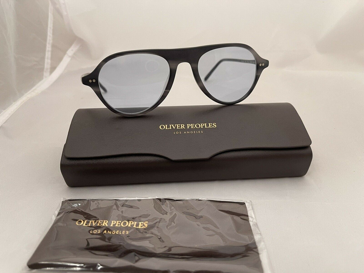 OLIVER PEOPLES Emet 50mm Optical Frames Semi Matte Charcoal/Blue Wash New