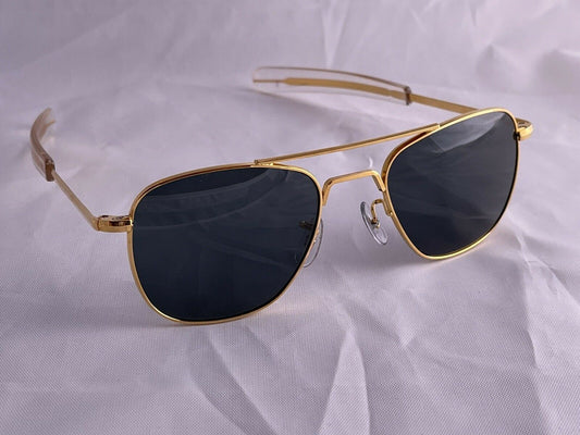 Vintage Randolph Engineering Aviator 52mm 23K Gold 1990s NOS New Glass Lenses