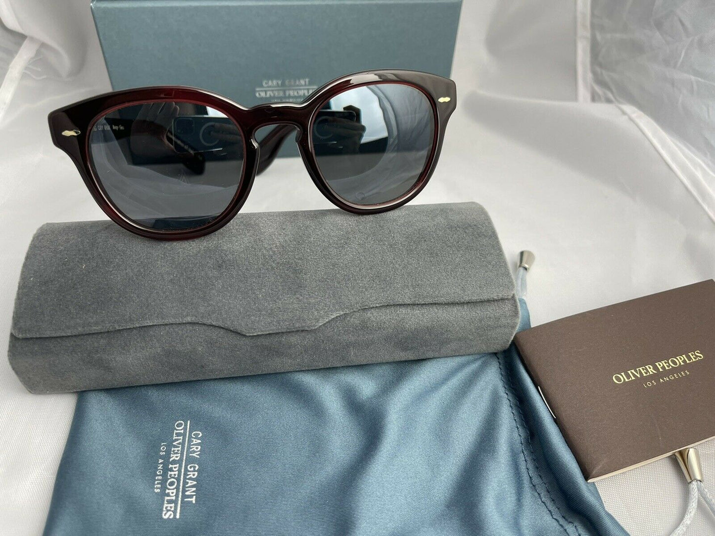 Oliver Peoples Cary Grant OV5413SU Bordeaux Bark / Carbon Gray size 50mm New