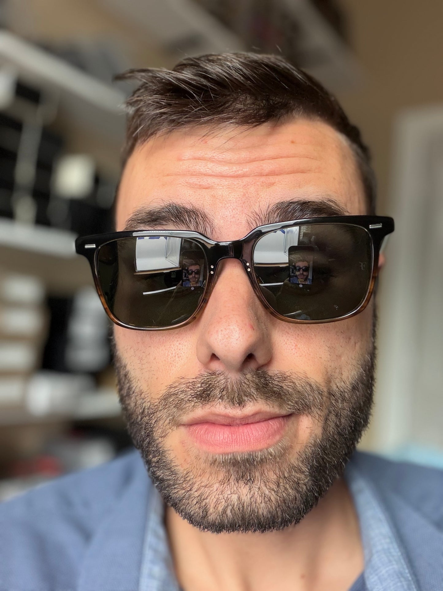 Oliver Peoples Mr. Federer II 52mm Cortado / G-15 Polarized OV 5592S 1329A Italy Open Box