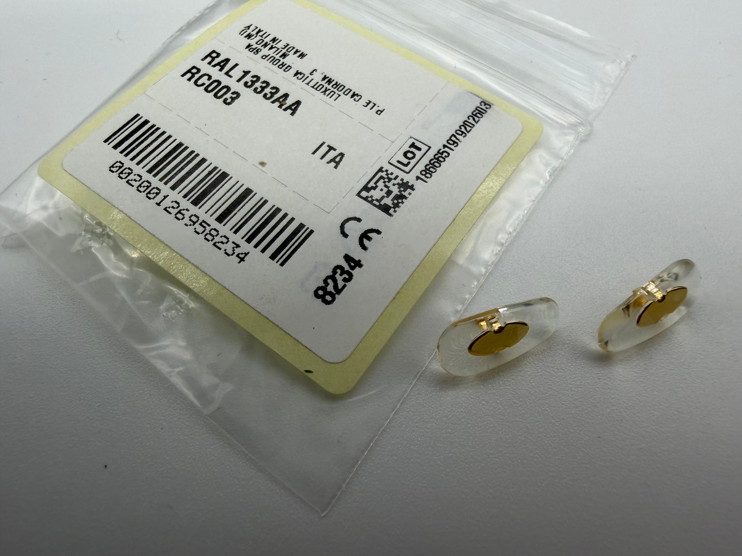 Oliver Peoples Sunglasses Eyeglasses Gold Replacement Nose Pads Clip Crimp on
