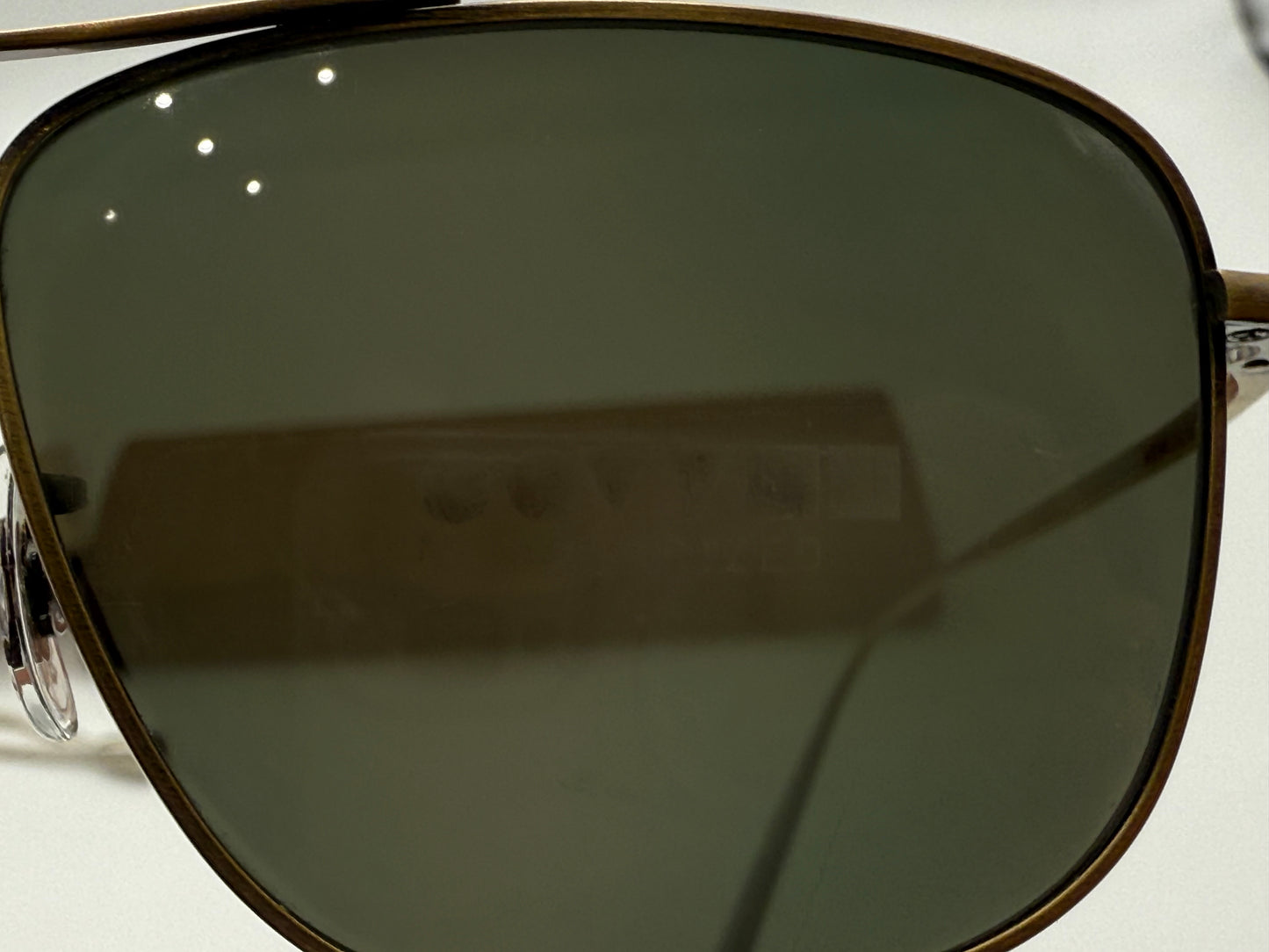 Oliver Peoples Shaefer VFX POLARIZED 55mm OV 1146 ST 5039/P1 Titanium Antique Gold Green PREOWNED