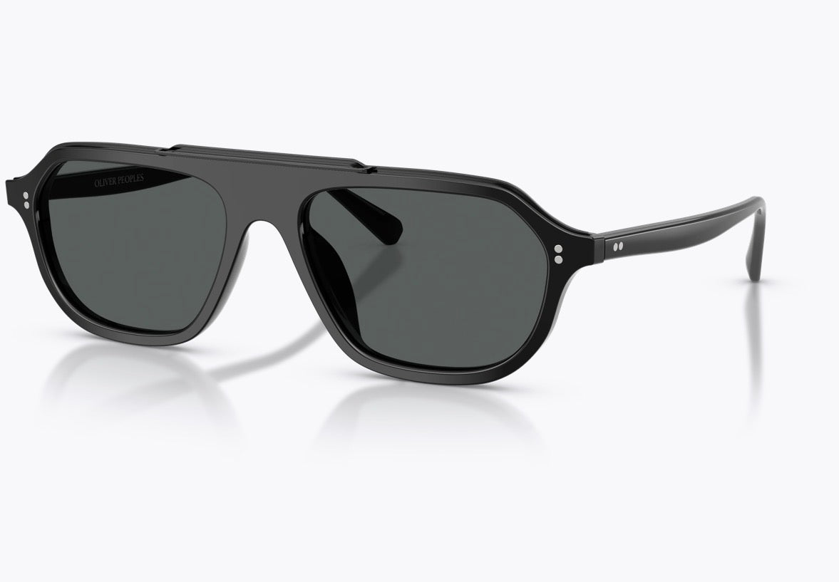 Oliver Peoples Estin 58mm Black Acetate / Midnight Express Polarized Crystal Lens Japan Preowned