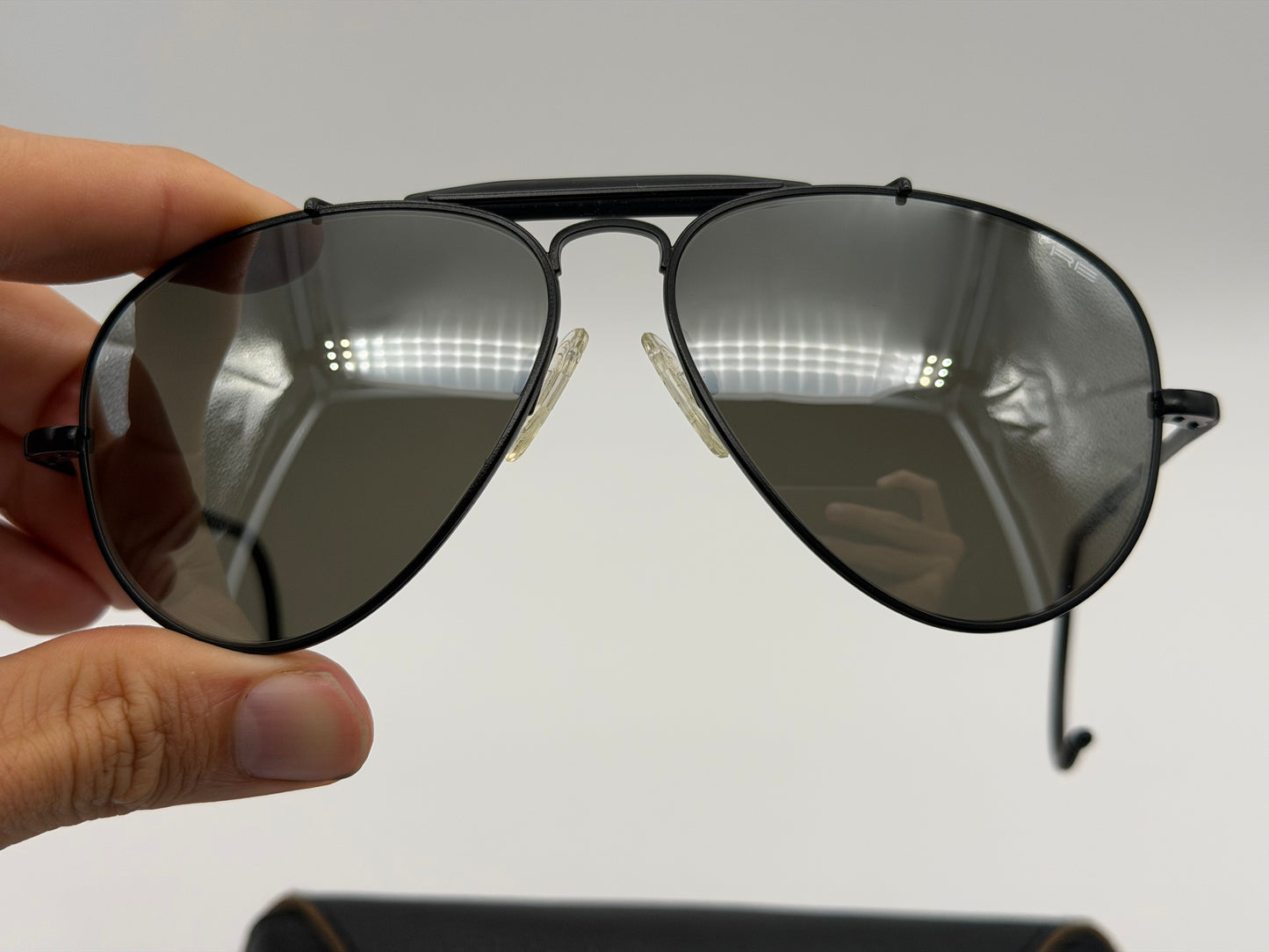 Randolph Engineering x Michael Bastian 58mm Matte Black / Silver Mirror Glass lenses Cable Temples