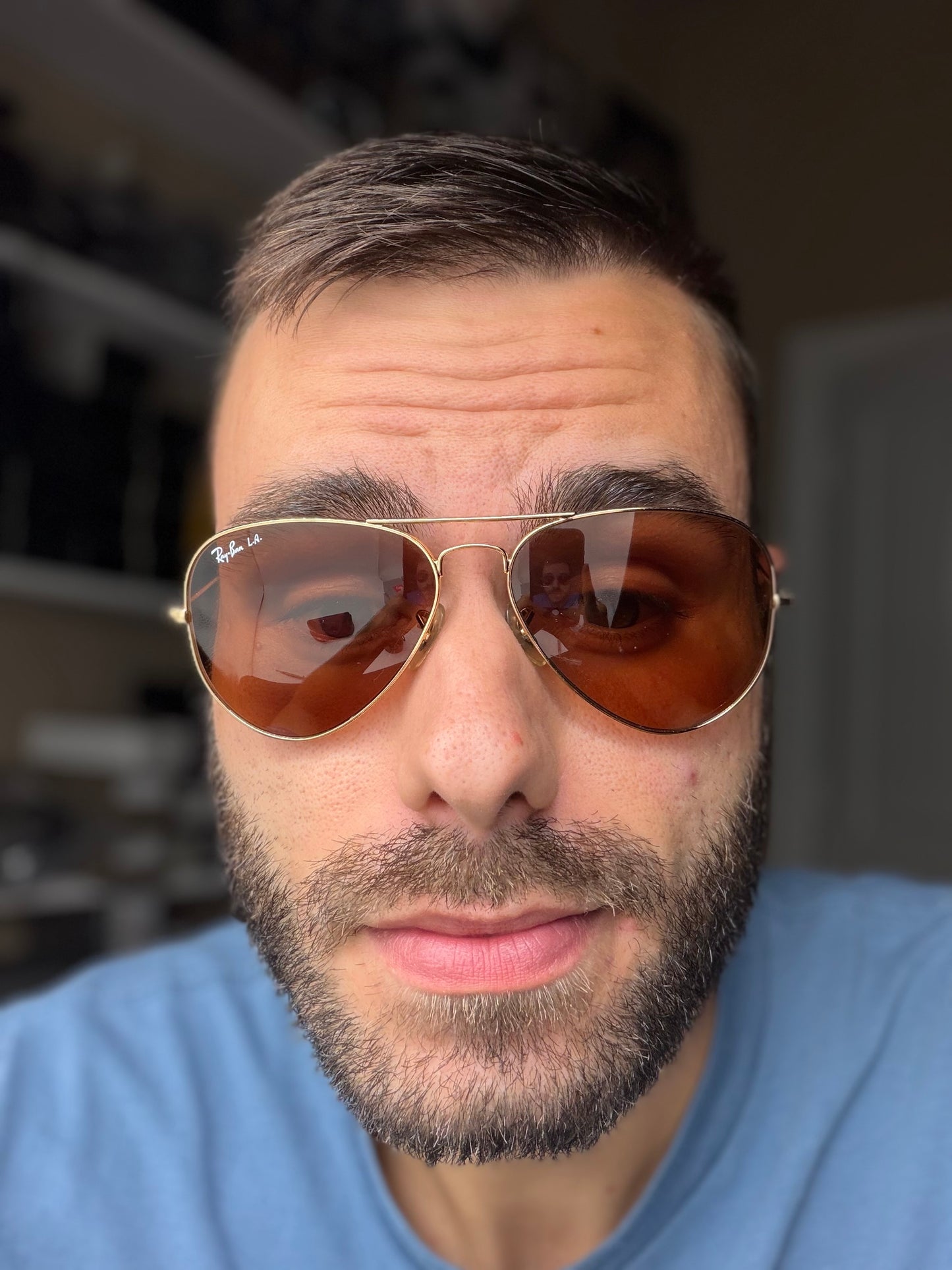 Ray-Ban Aviator L.A. Light Adaptive 58mm RB 3025 001/41 Preowned