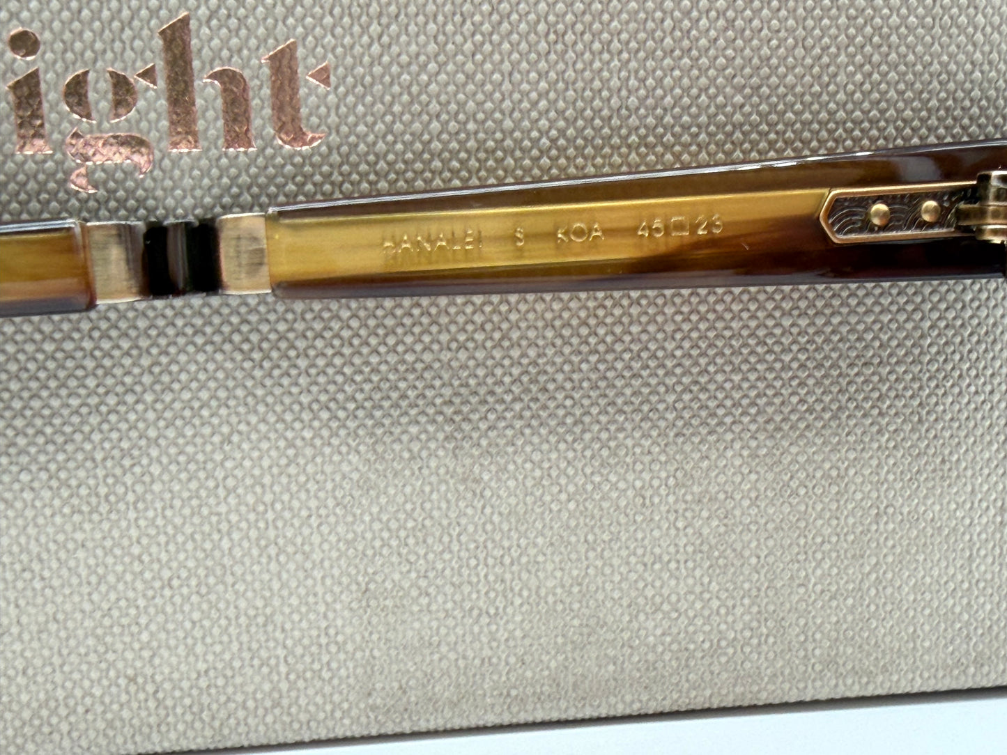 Mr. Leight Hanalei S 45mm Koa / Antique Gold w/ Azalea Lenses Japan NEW
