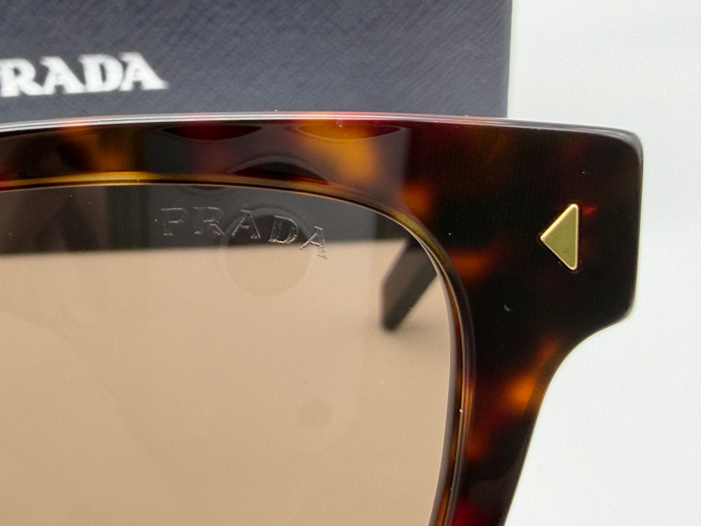 Prada PR A17s 51mm Wayfarer Radica Tortoise/ Dark Brown Glass Lens Italy NEW