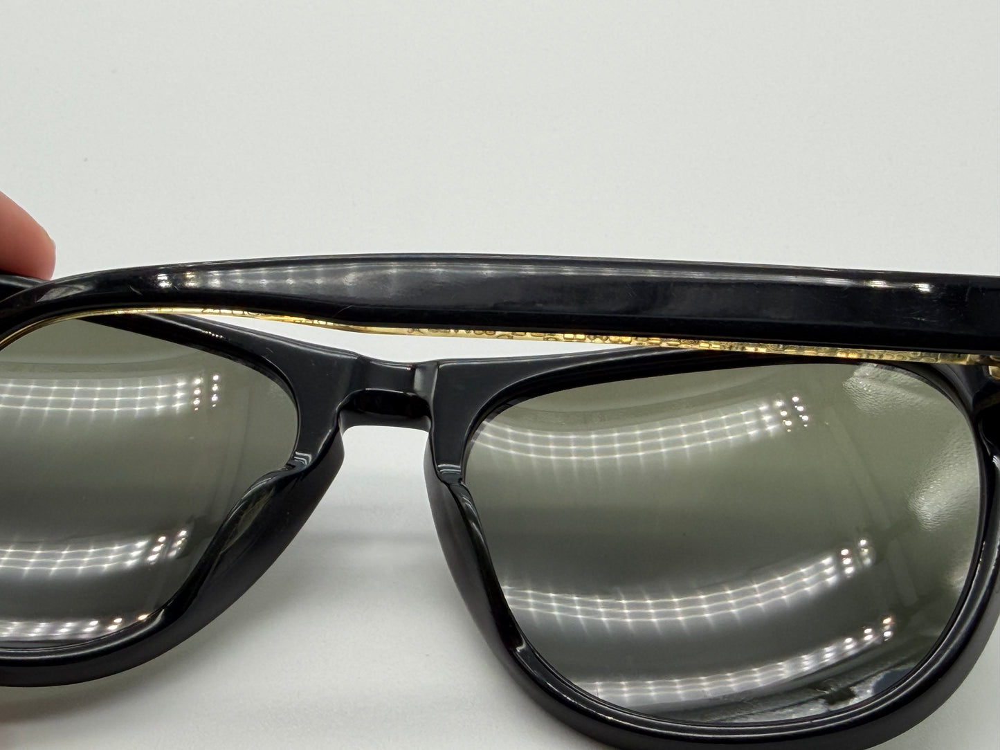 Oliver Peoples Daddy B. 58mm 1st Gen OV 5091S 4590 Black Gold / Green Japan Preowned