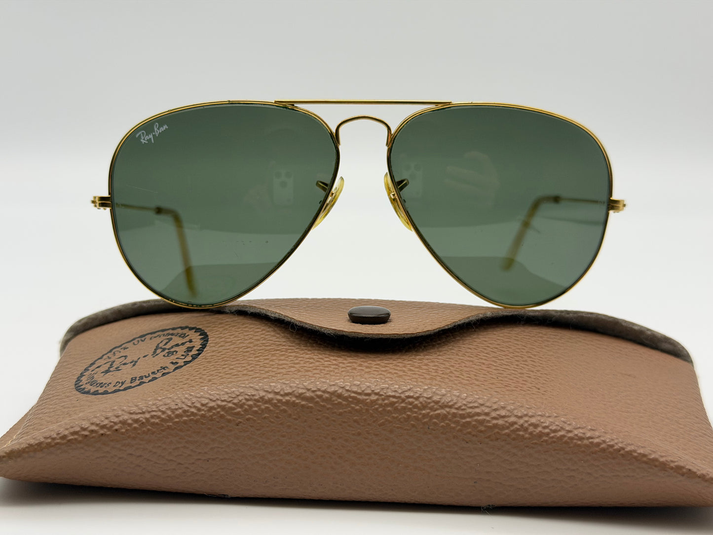 Ray-Ban Vintage Aviator B&L USA 58mm Gold G 15 none polar lens Preowend