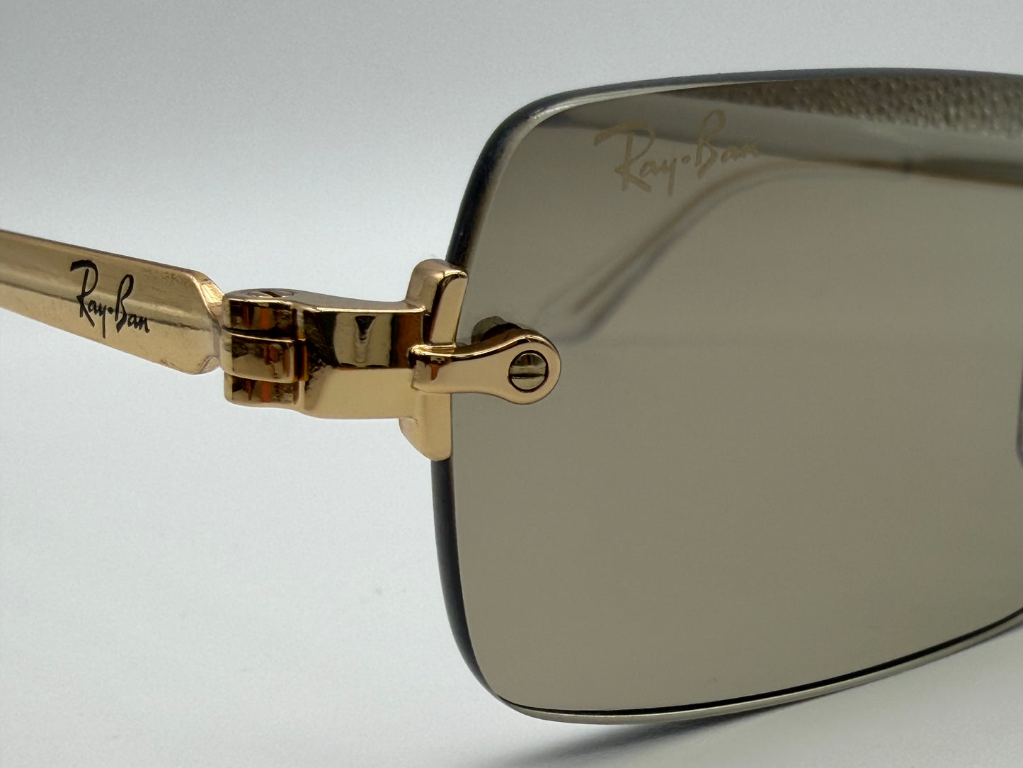 Ray-Ban ASAP Rocky RB 3928 54mm Rimless Gold Metal / brown Mirror Gradient 001 / 71 Open Box