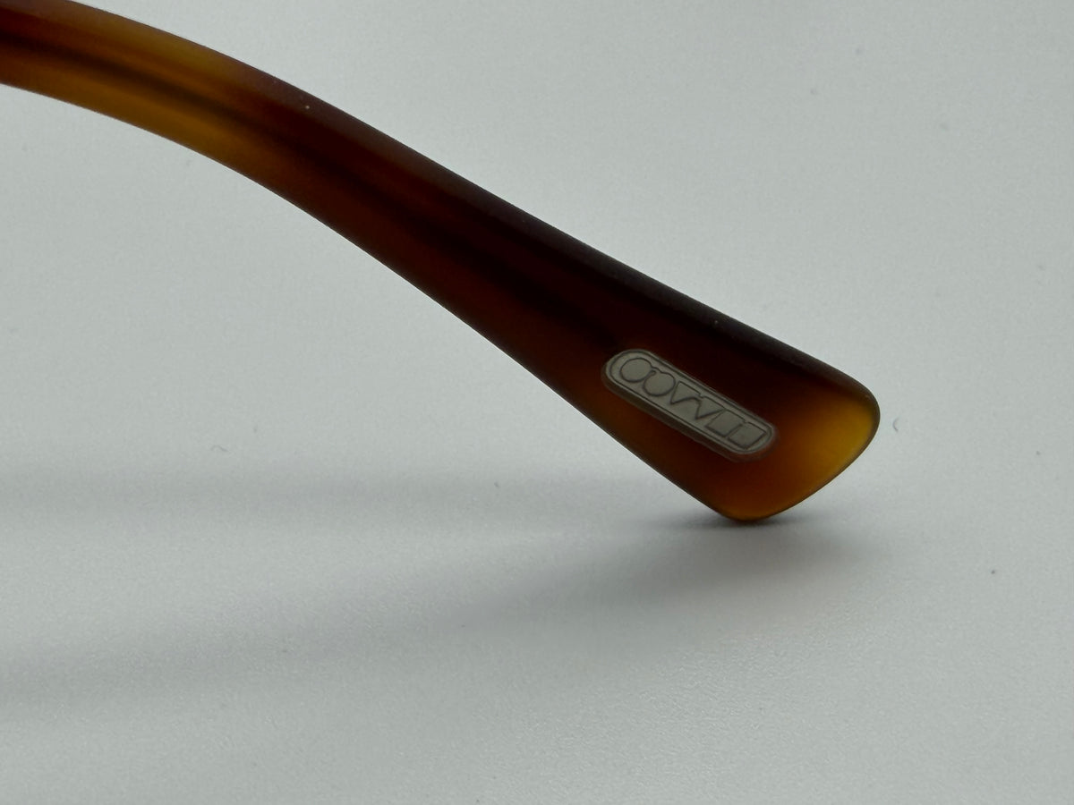 Oliver Peoples Desmon 50mm Matte Light Brown / Vibrant Green Sunglasses OV 5454 SU 14834E Italy Preowned
