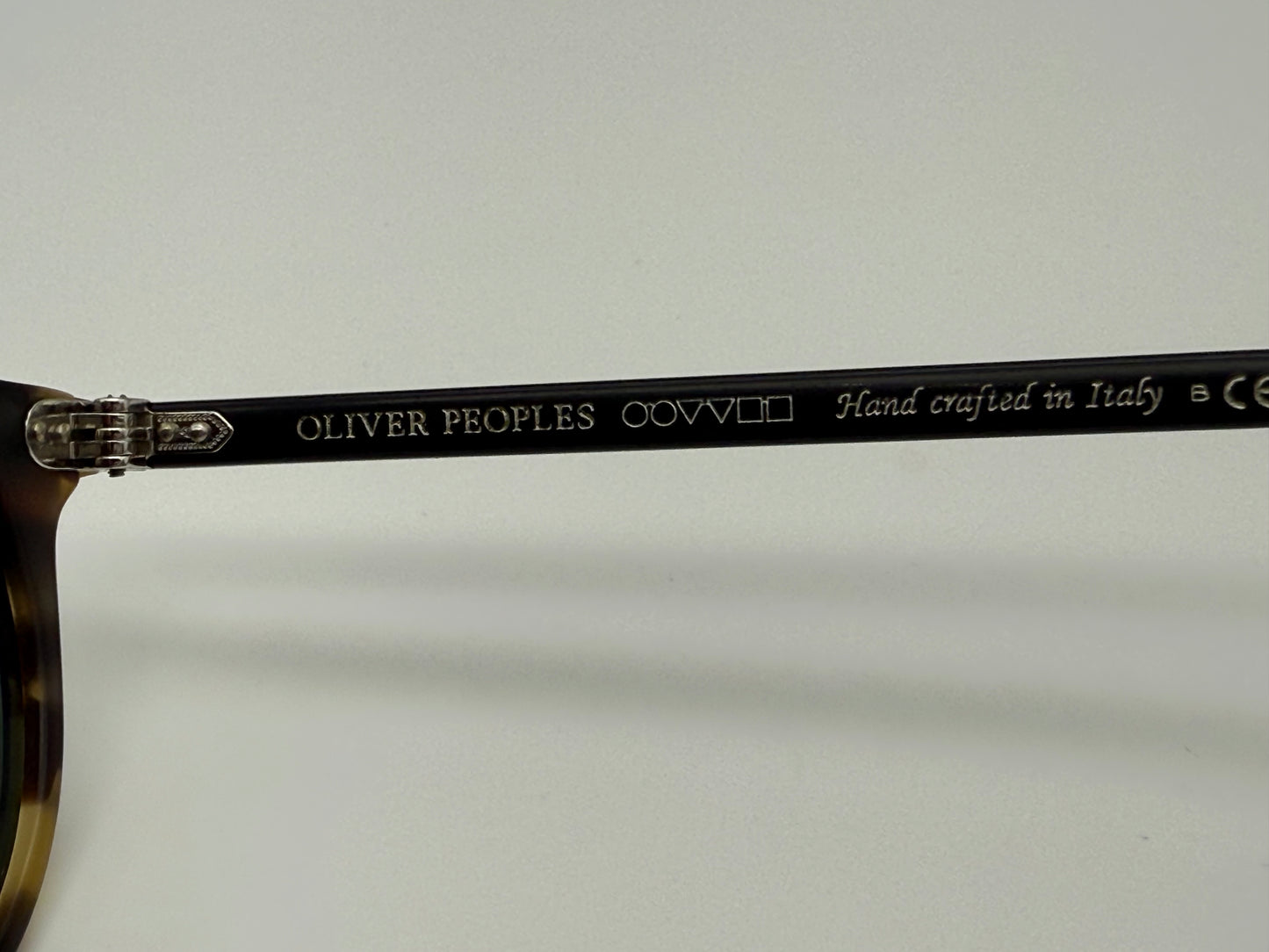 Oliver Peoples DELRAY SUN 48mm OV 5314 SU Semi tortoise semi matte black / Mirror Silver Italy Preowned