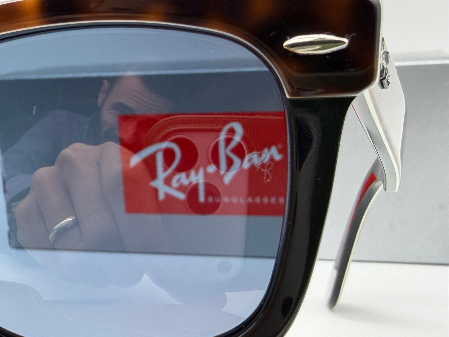 Ray-Ban Wayfarer Street Neat 50mm Polished Havana On Black / Blue Crystal RB 2240 1441 / R5 NEW