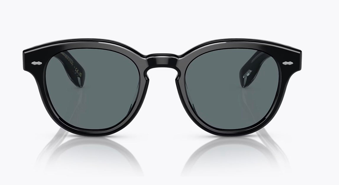 Oliver Peoples Cary Grant Sun 50mm OV 5413 Black / Blue Polarized 14923R Italy Preowned