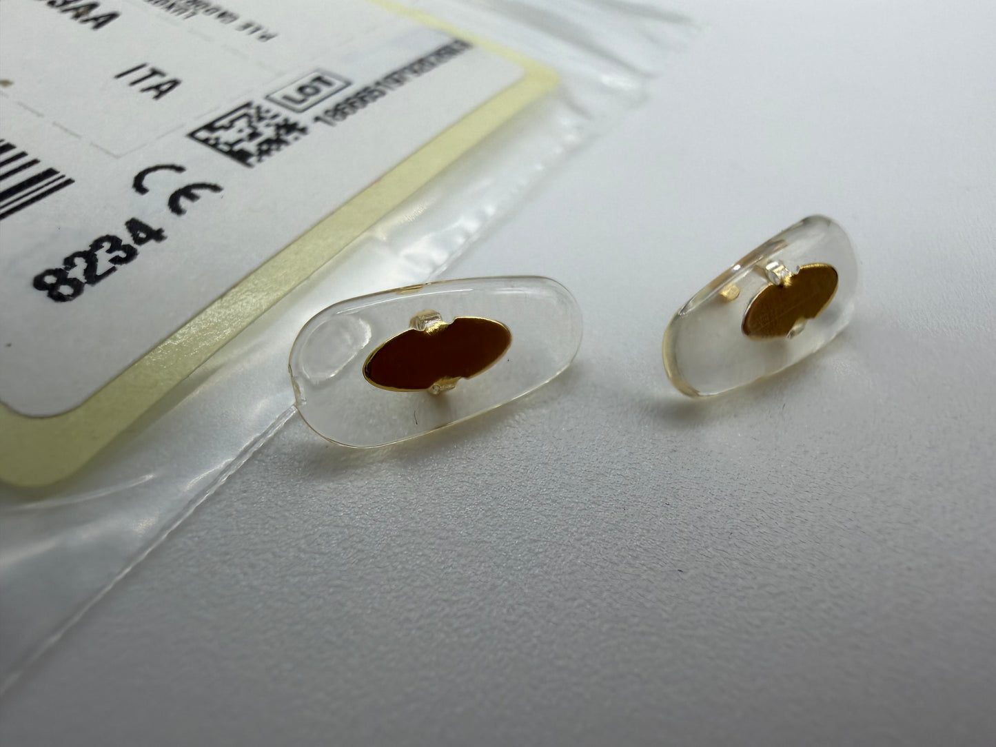 Oliver Peoples Sunglasses Eyeglasses Gold Replacement Nose Pads Clip Crimp on
