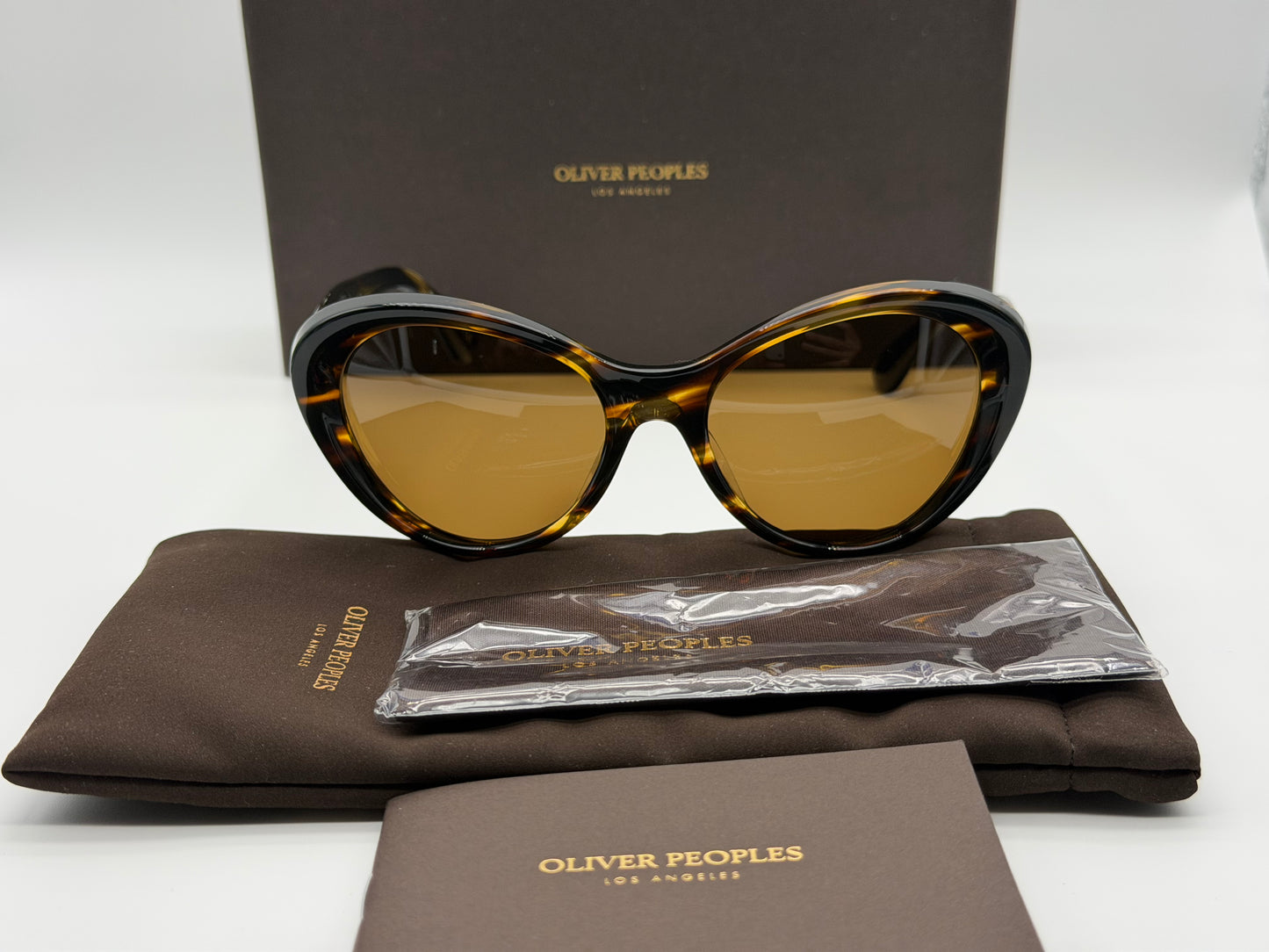 Oliver Peoples Zarene 55mm Cocobolo / Brown Polarized OV 5420 SU 100383 Italy NEW