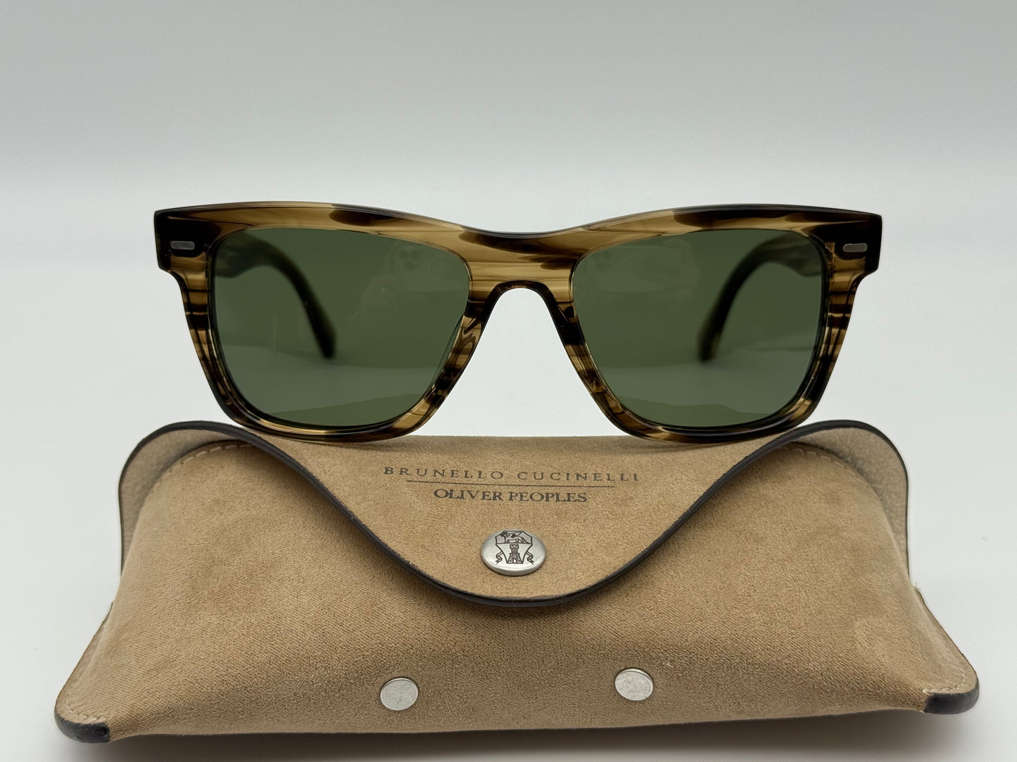Oliver Peoples Oliver Sun Exclusive Brunello Cucinelli 54mm Olive Smoke G15 OV5393su 171952 Preowned