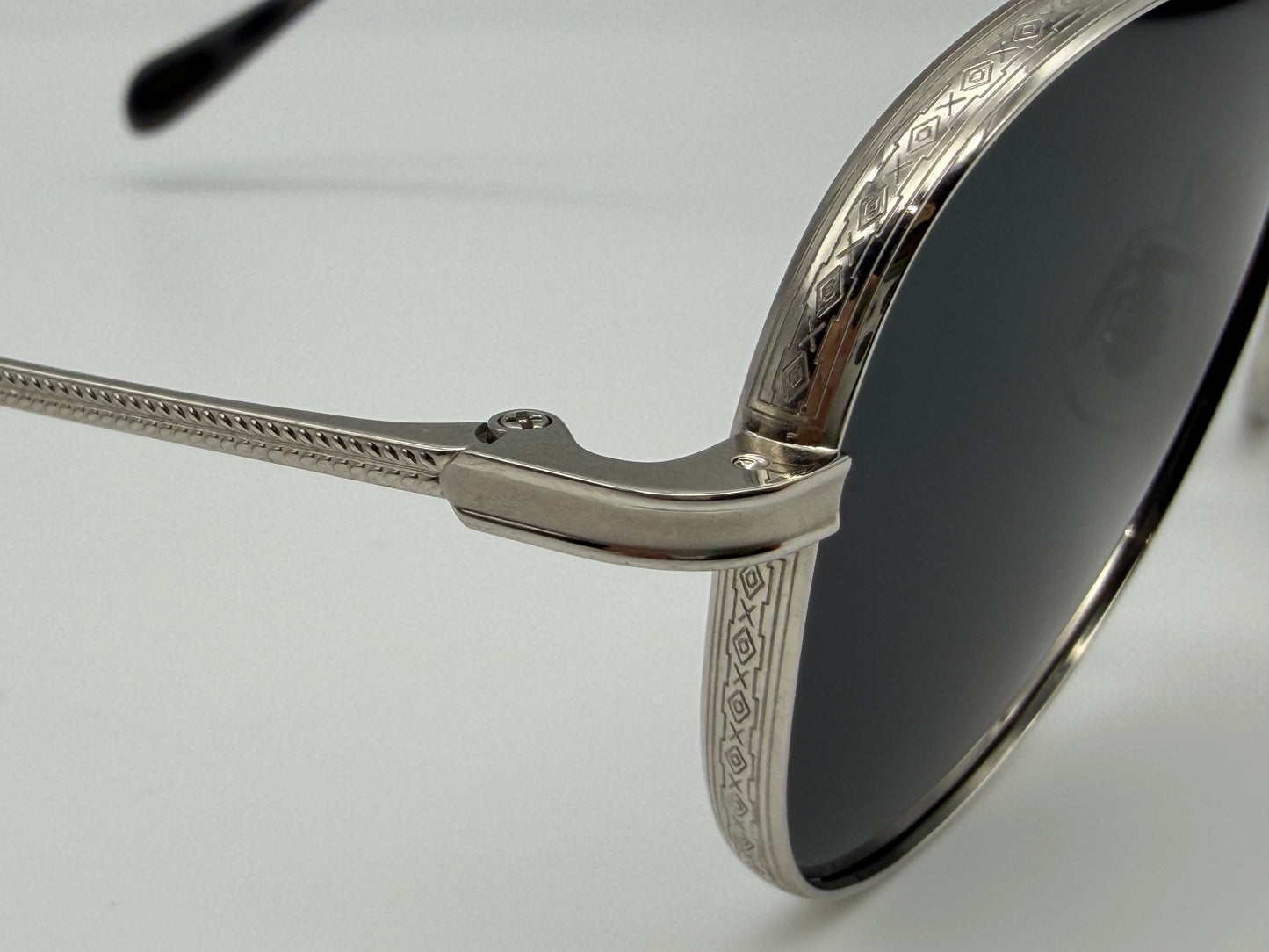 Oliver Peoples RIKSON 56mm OV 1266ST Silver Gray Titanium 503687 Japan Preowned