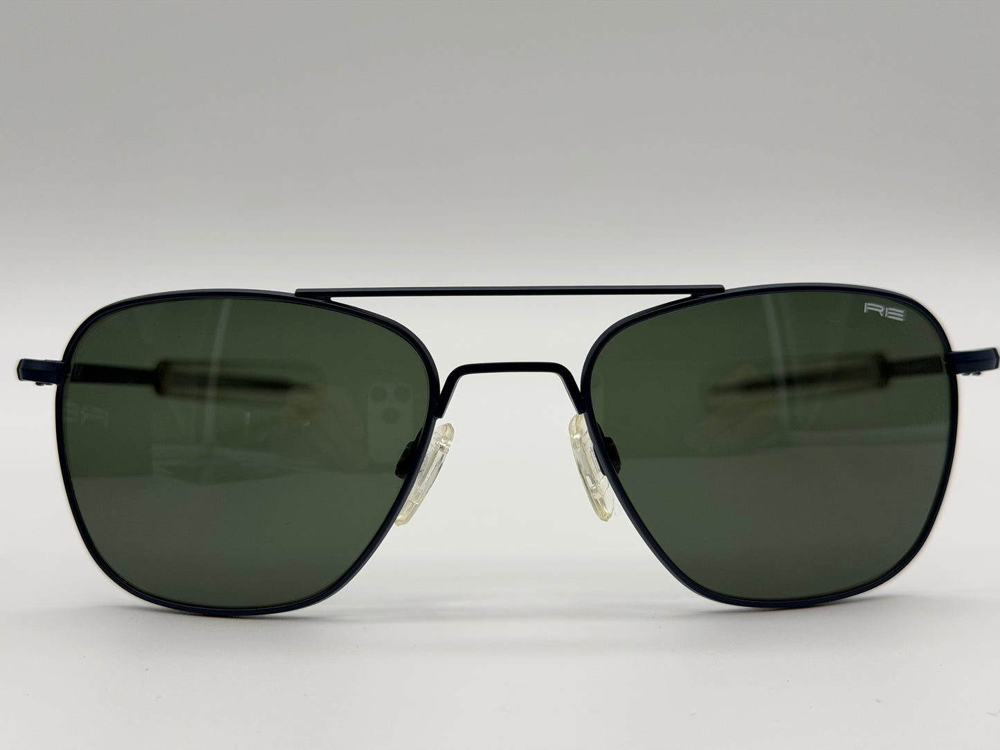 Randolph Engineering  x Michael Bastian Aviator 52mm Rare Navy Blue Frames AGX Glass None Polar Lens Preowned