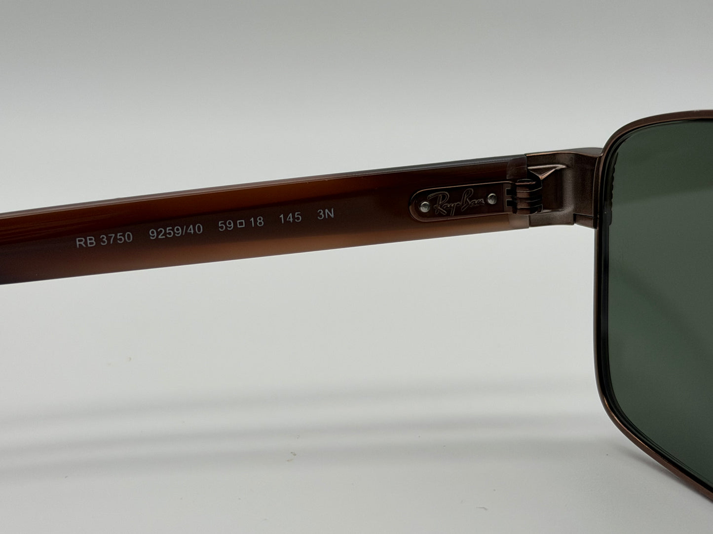 Ray-Ban RB 3750 59mm Copper / Silver Mirror Green Glass Lens 9259 / 40 NEW