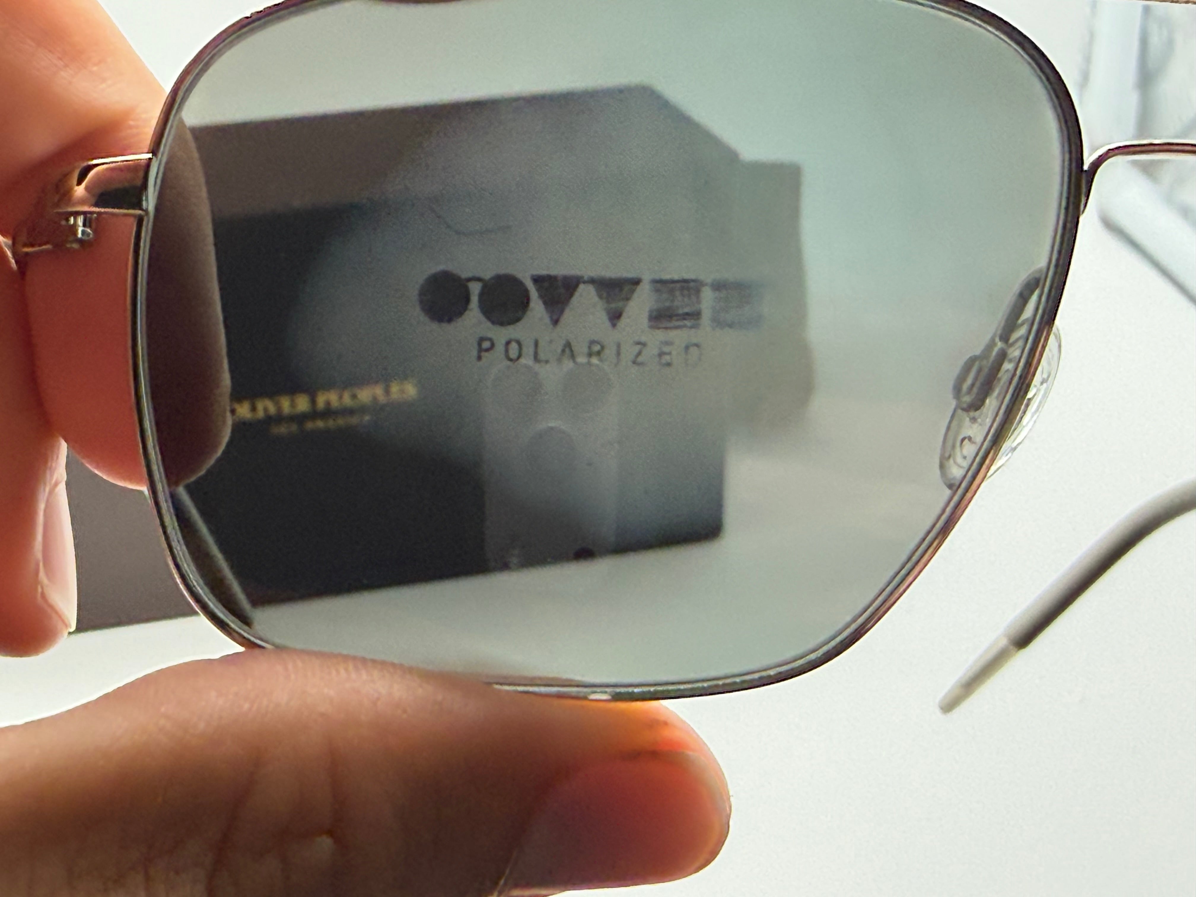 Oliver Peoples Clifton 58mm Silver / Dark Gray Polarized Crystal