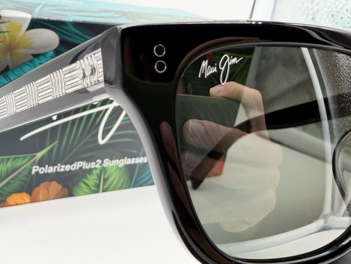 Maui-Jim Likeke 54mm Black - Crystal / Neutral Gray Polarized Bi - Gradient Mirror Italy NEW
