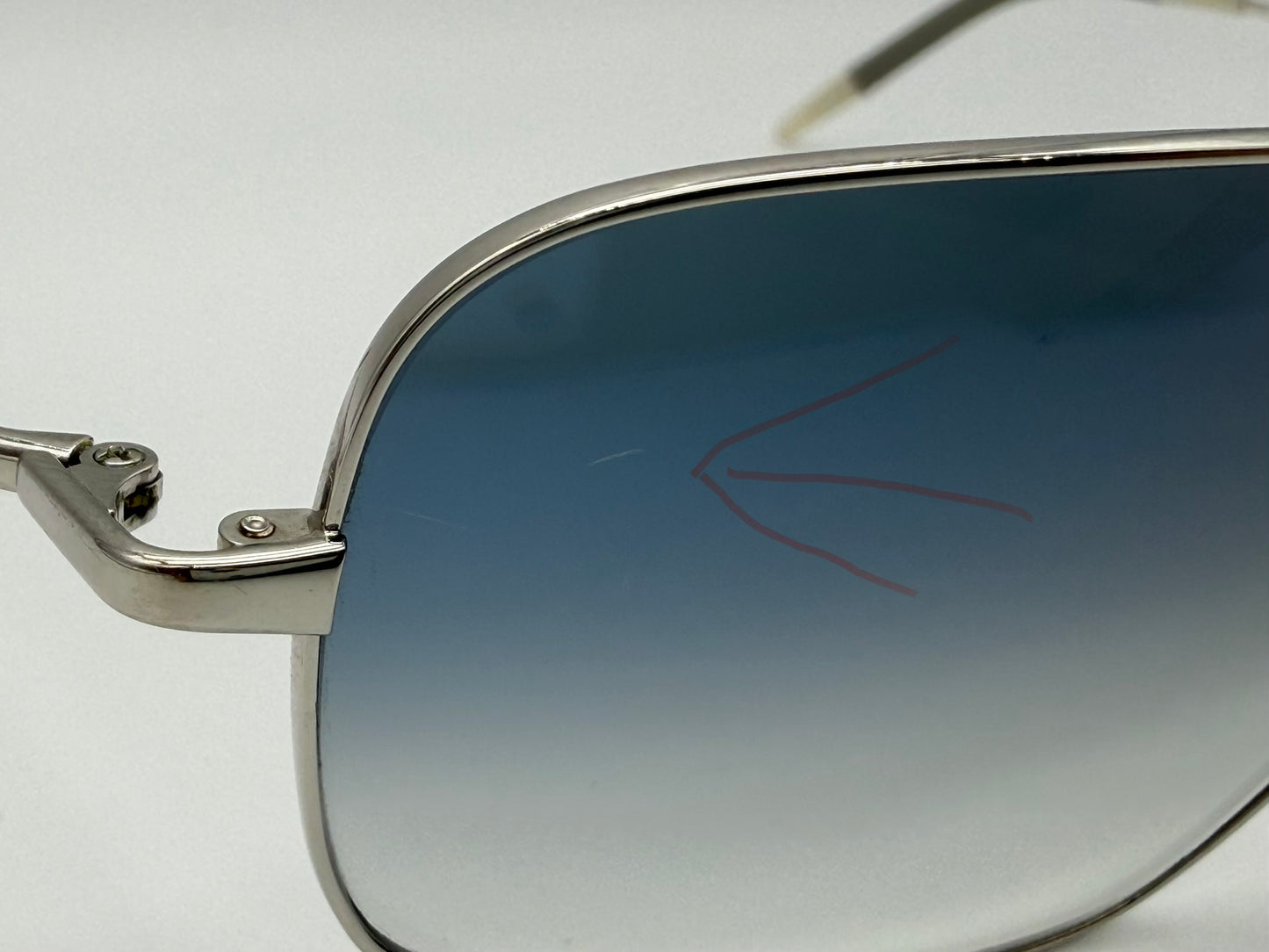 Oliver Peoples Clifton 58mm Blue Gradient VFX Photochromic / Silver OV 1150-S First Gen Japan Preowned
