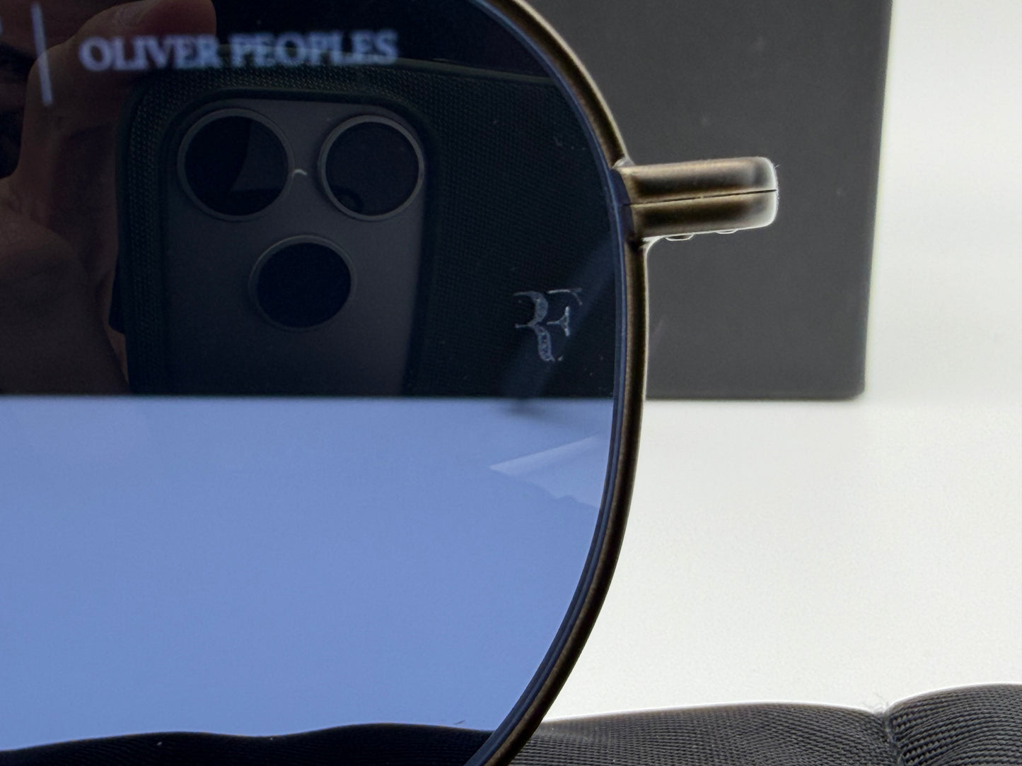 Oliver Peoples R 10 54mm 533980 Pewter / Marine Roger Federer Italy Preowned