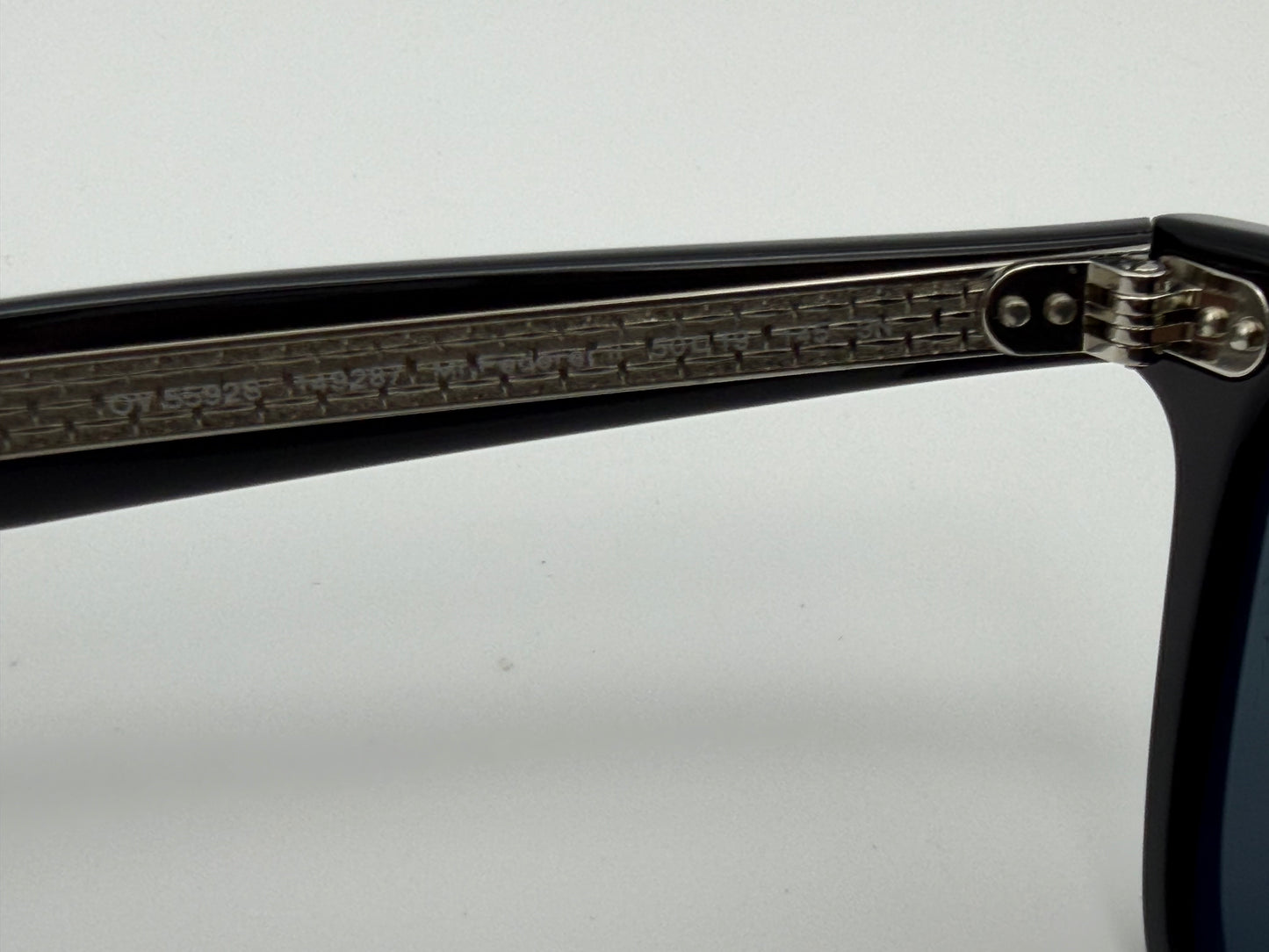 Oliver Peoples Mr. Federer II 52mm Black / Dark Slate OV 5592 149287 Italy Preowned