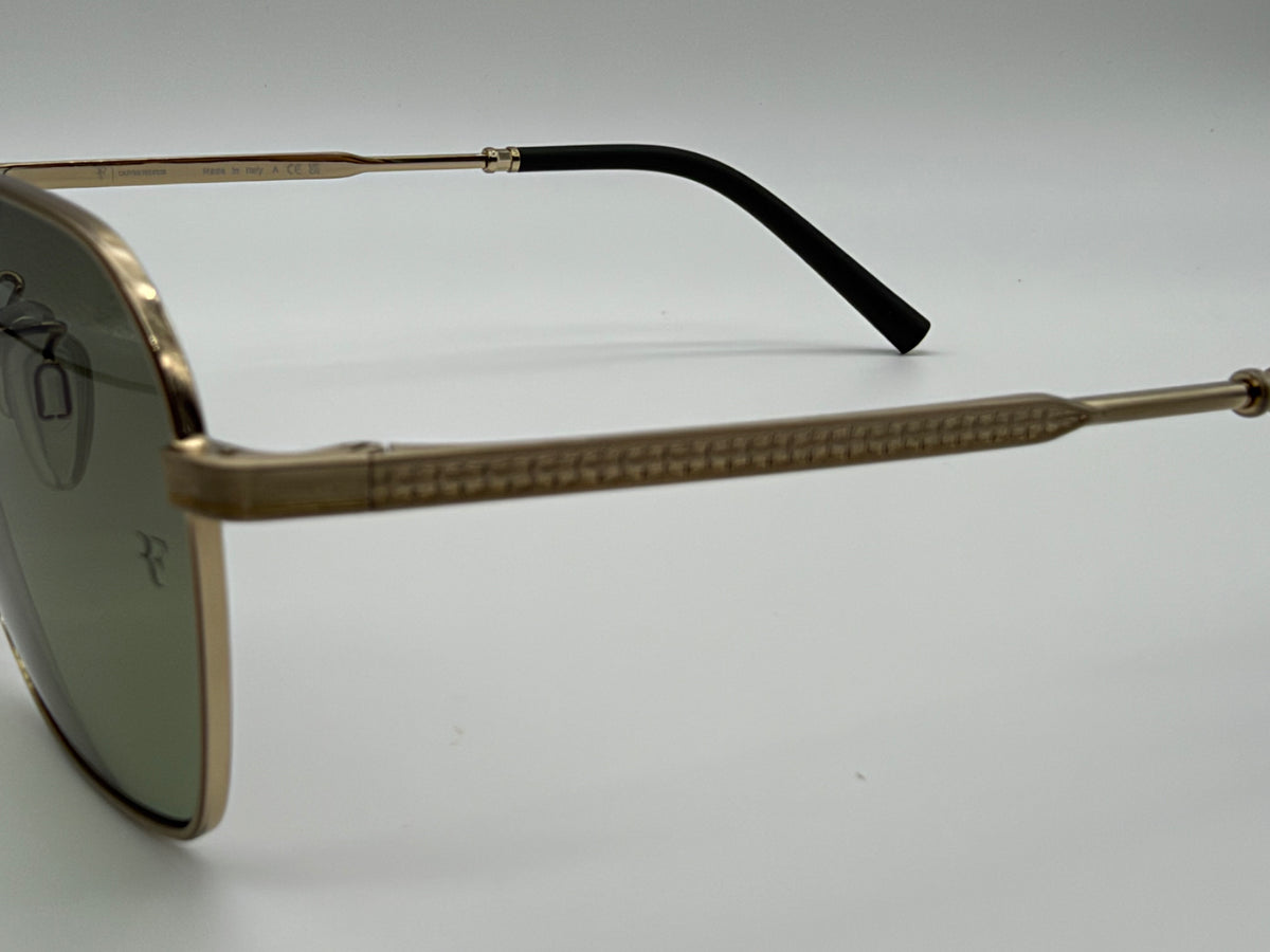 Oliver Peoples R-17 Roger Federer 58mm Brushed Gold / Forest Gradient OV 1377S 52452A Italy NEW