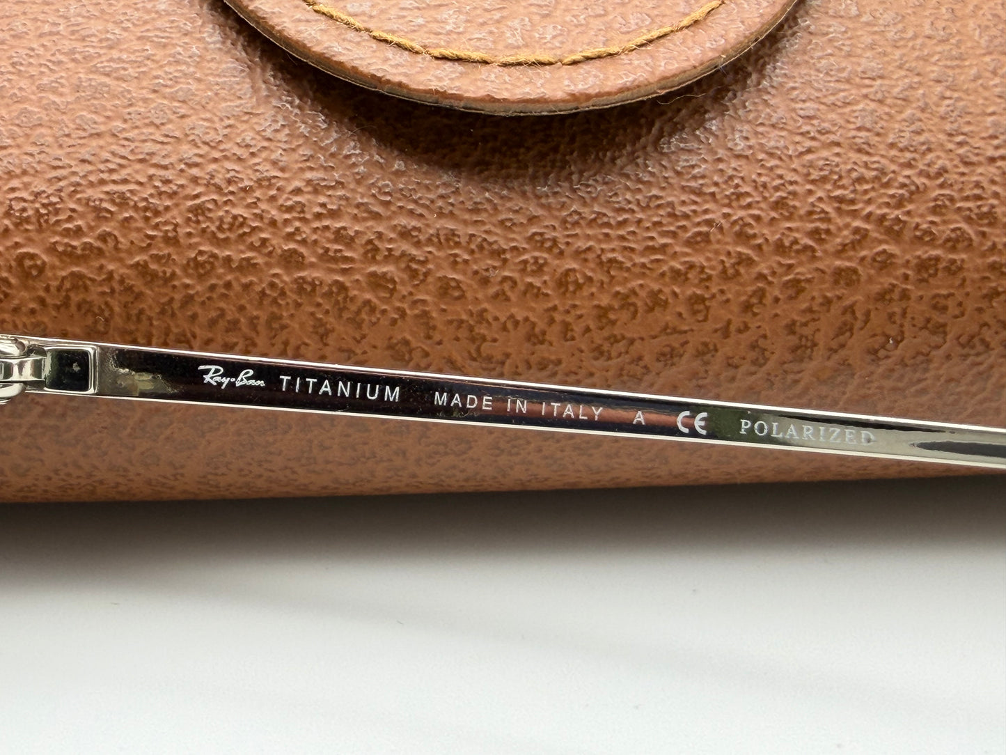 Ray-Ban Aviator Ultra Titanium 58mm Limited Edition RB 8029 K 18K White Gold / Silver P 3 Plus lens 064K / N4 Italy Preowned