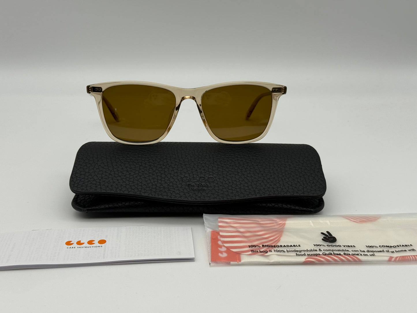 Garrett Leight Hayes Sun 52mm Brew / Pure Brown Polarized Glass Lens NEW