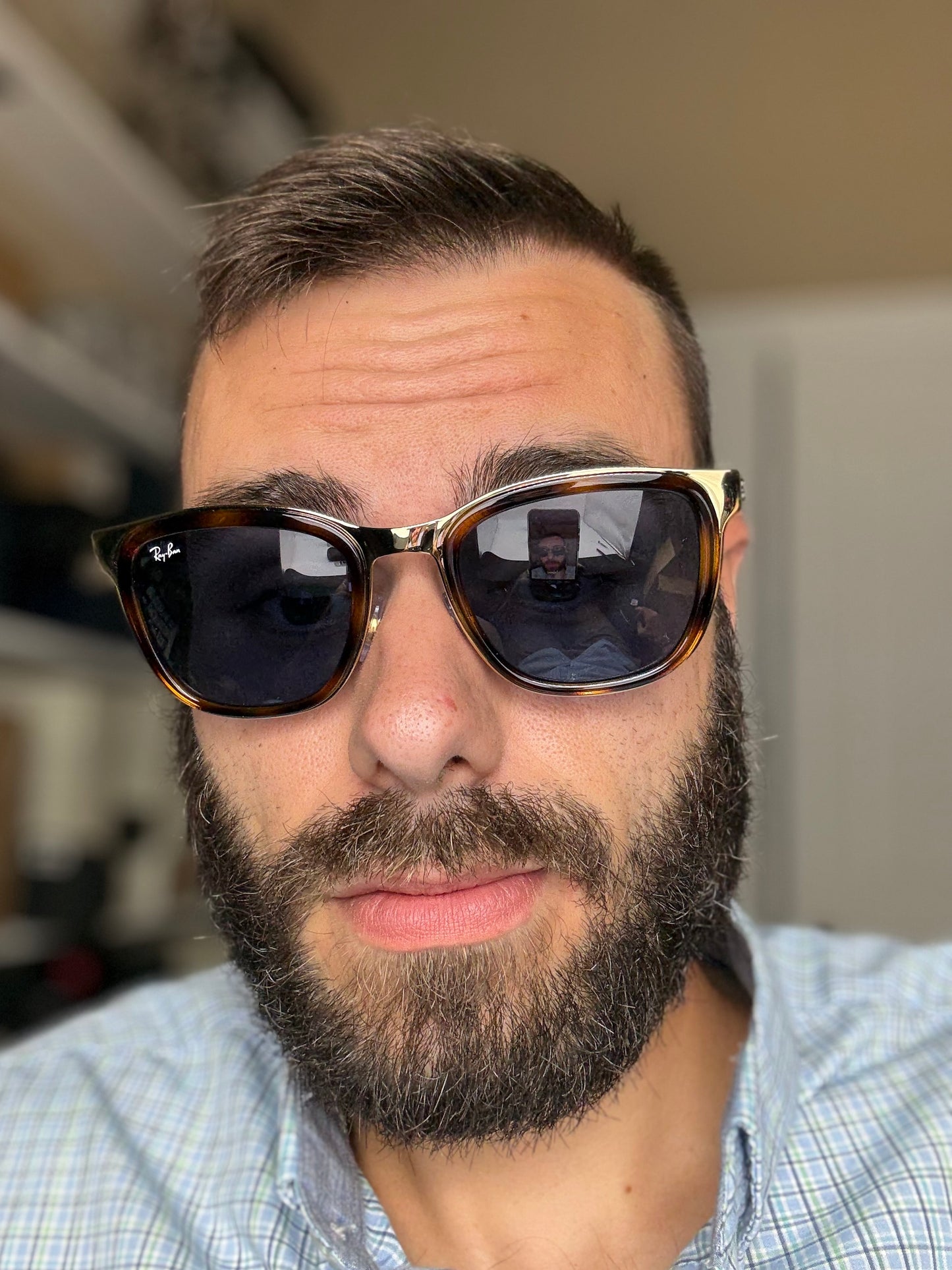 Ray-Ban Clyed RB 3709 53mm Havana Gold / Dark Blue 001 / 80 NEW