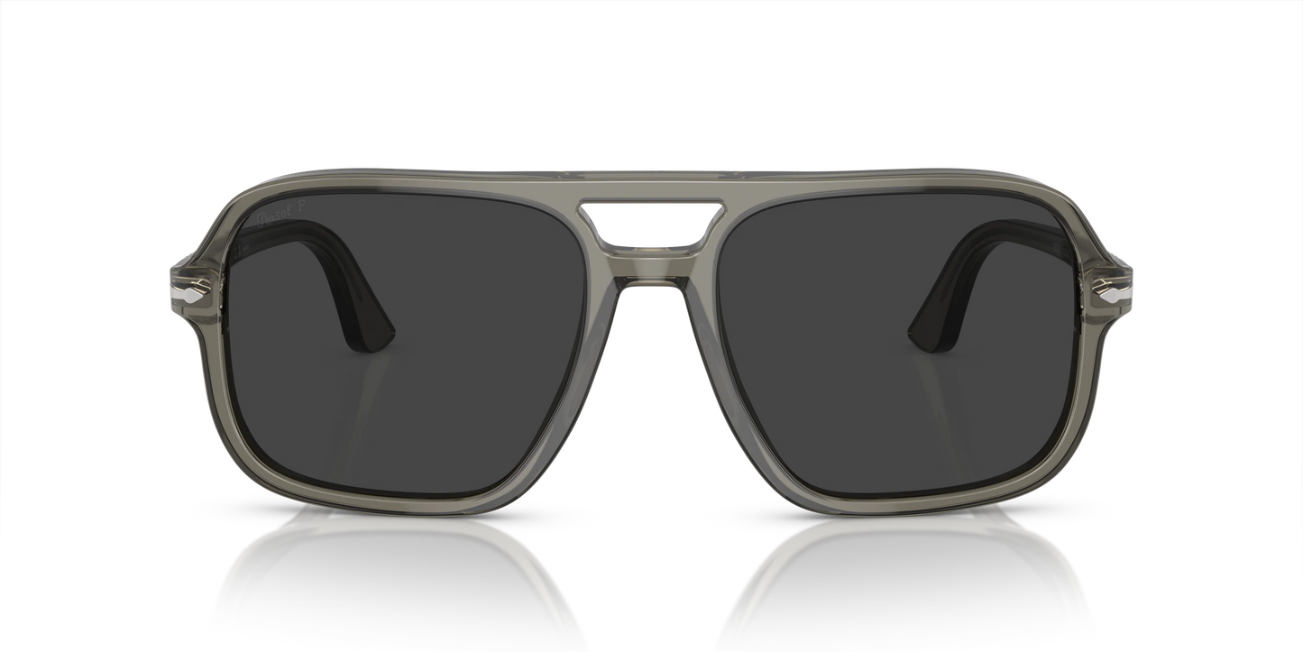 Persol PO 3328S 55mm Smoke / Polarized Black 110348 Italy NEW For Jason