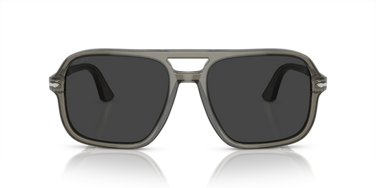 Persol PO 3328S 55mm Smoke / Polarized Black 110348 Italy NEW For Jason