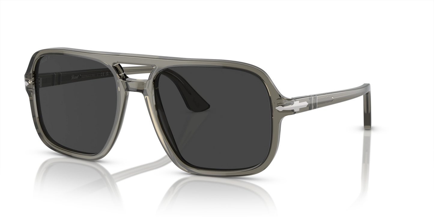 Persol PO 3328S 55mm Smoke / Polarized Black 110348 Italy NEW For Jason