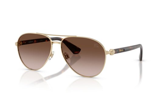 Burberry BE 3167 59mm Light Gold / Brown Gradient 110913 Italy NEW