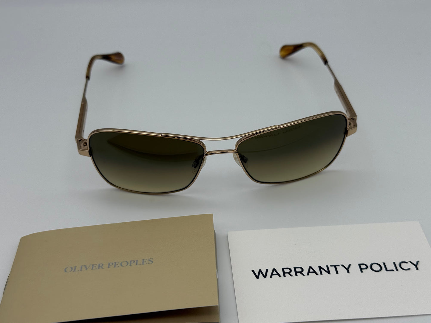 Oliver Peoples Sanford 57mm OV 1130 S Gold / Chrome Amber Photochromic 5132 / 85 Japan Missing Box