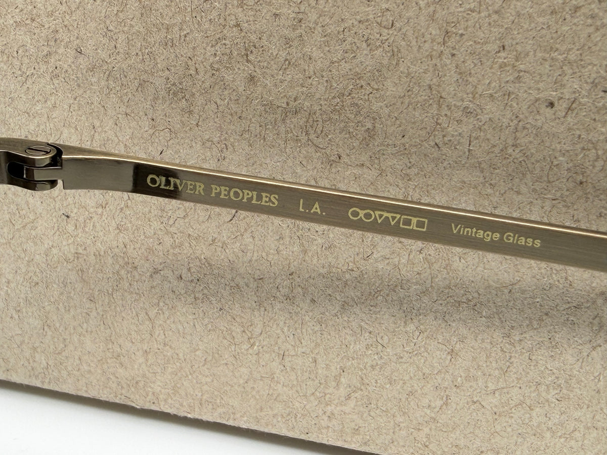 Oliver Peoples Avison 55mm Antique Gold Titanium / G-15 Crystal OV 1349ST 528452 Japan NEW