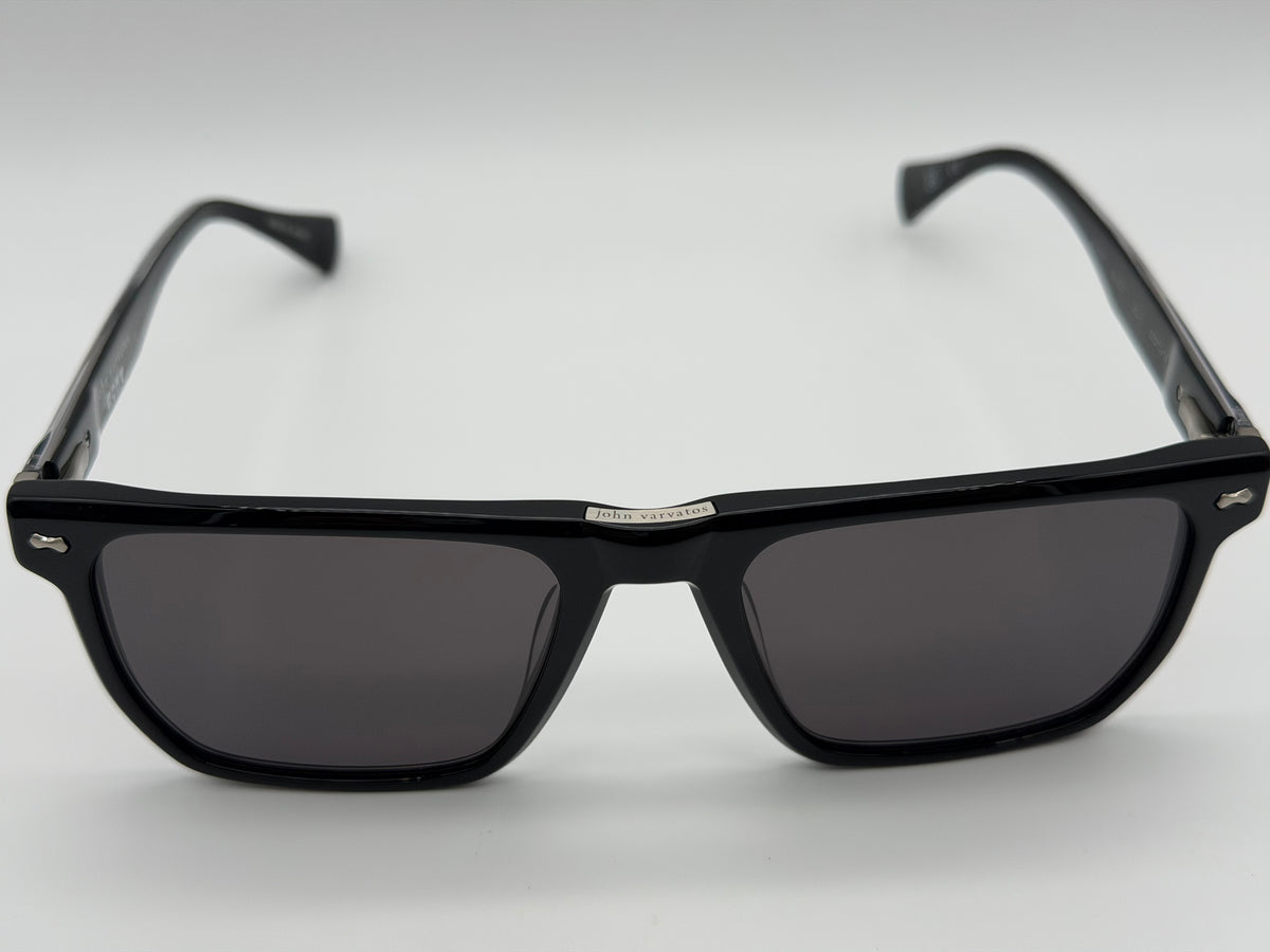 John Varvatos Sidney 55mm SJV 575 Black Transparent / Gray Japan NEW