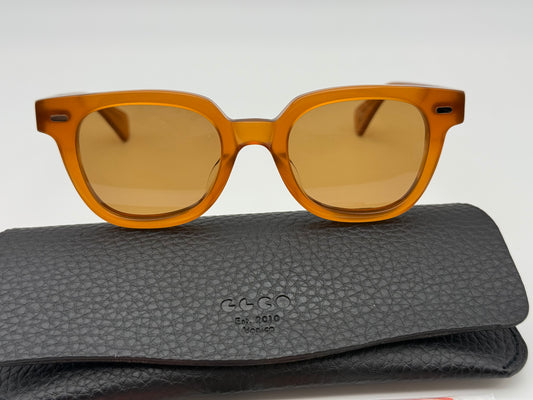 Garrett Leight GLCO x Josh Peskowitz 47mm Orange / Marigold Hand made in California NEW