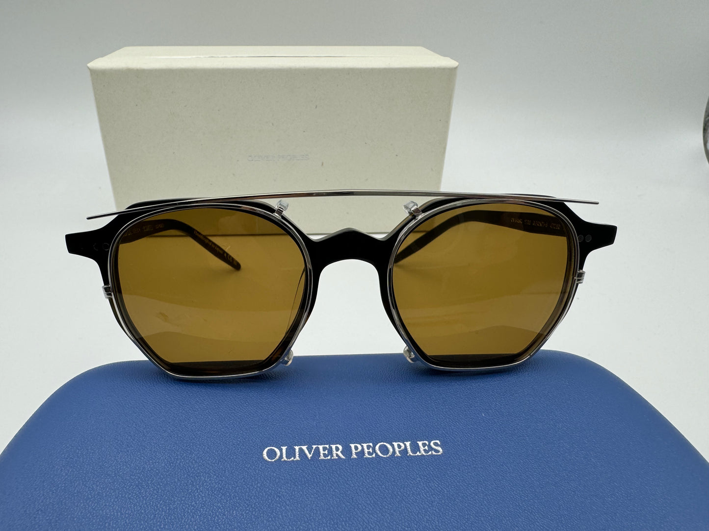 Oliver Peoples G. PONTI -5 47mm OV 5489 1722 Black / 362 Gradient Cognac Lens Japan NEW