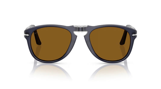 Persol PO 714 54mm Milky Depths Blue / Brown Lens 121733 Italy NEW