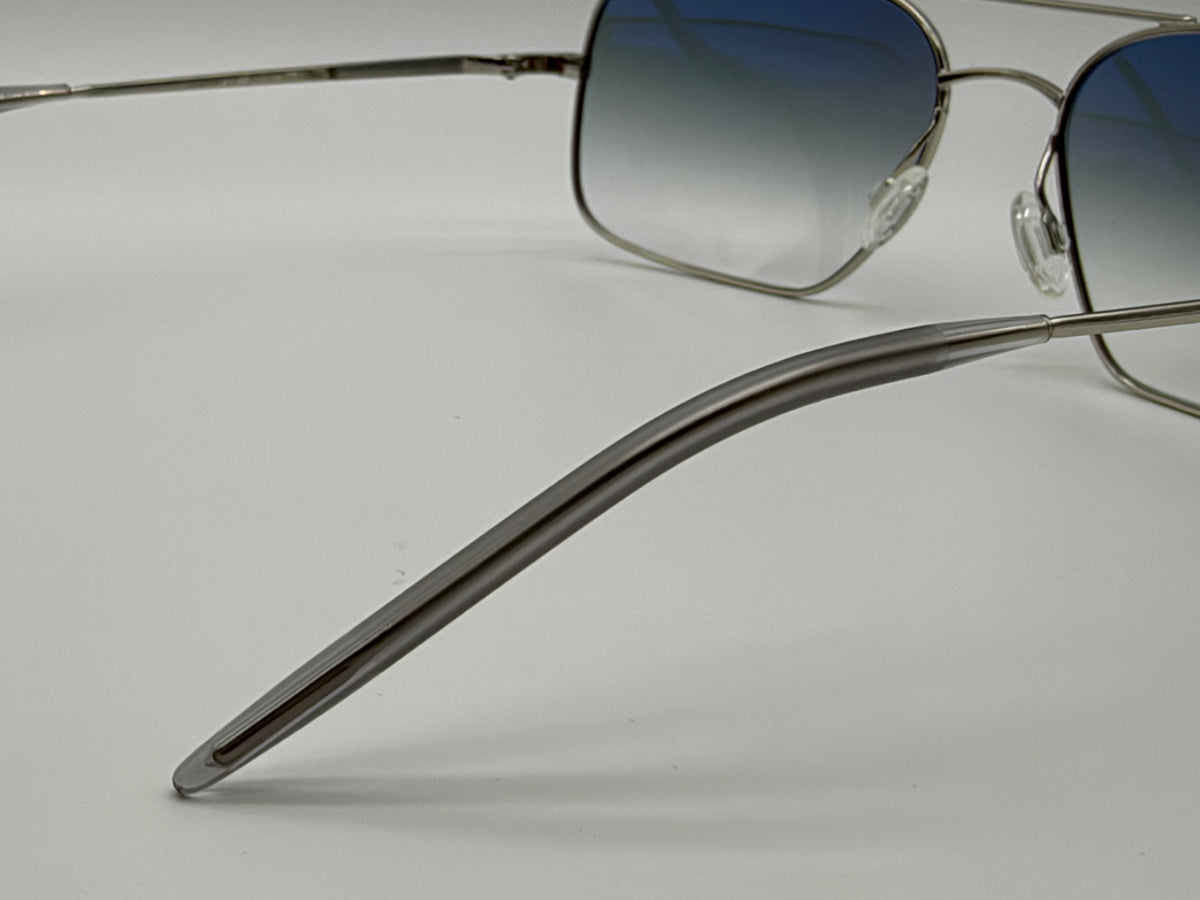 Oliver Peoples Victory II 55mm Silver Metal / Ocean Gradient Crystal Glass OV 1373 503670 Italy Missing Box