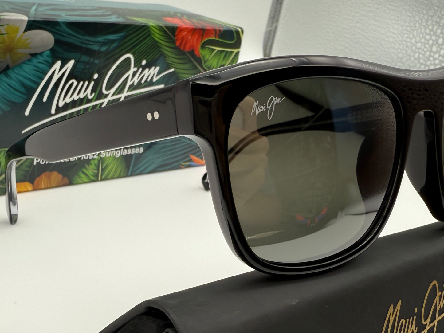Maui Jim S Turns 56mm Black / Neutral Gray Polarized MJ 872-02 Italy NEW
