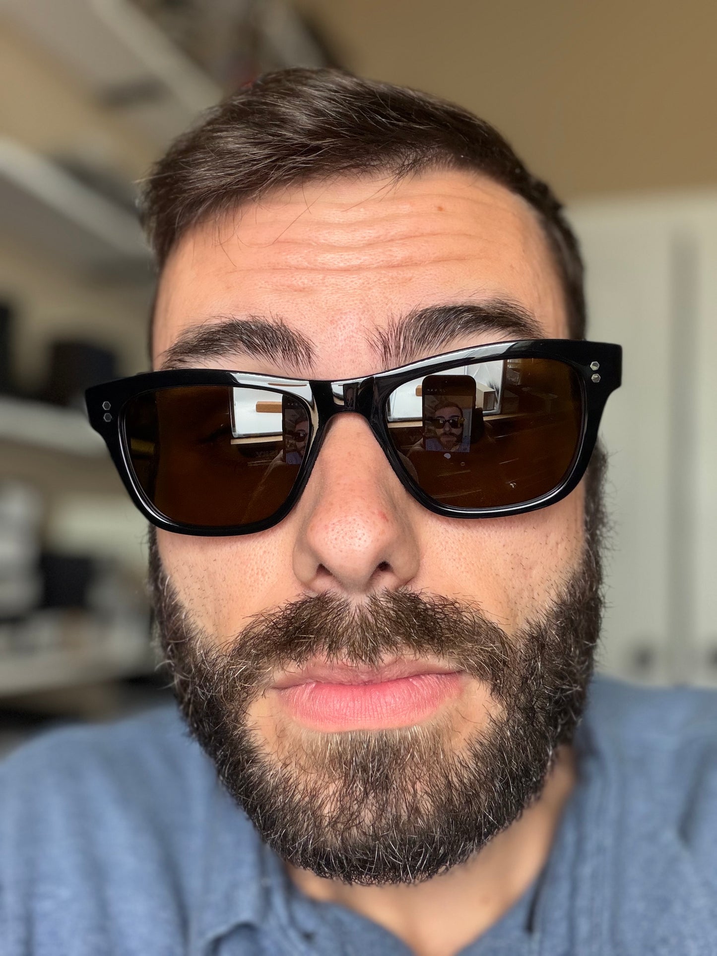 Mr. Leight 51mm Damone S Black Gunmetal / Mojave Brown Polarized Japan NEW